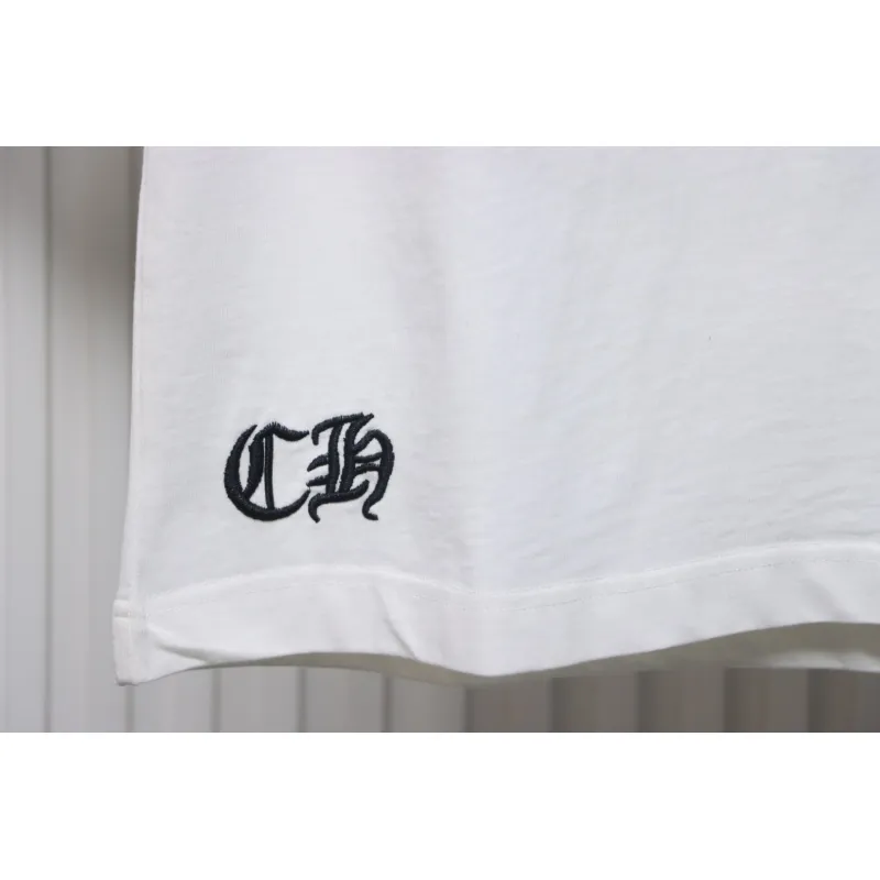 Chrome Hearts Heavy Embroidery Spray Monkey Distressed Short Sleeve White