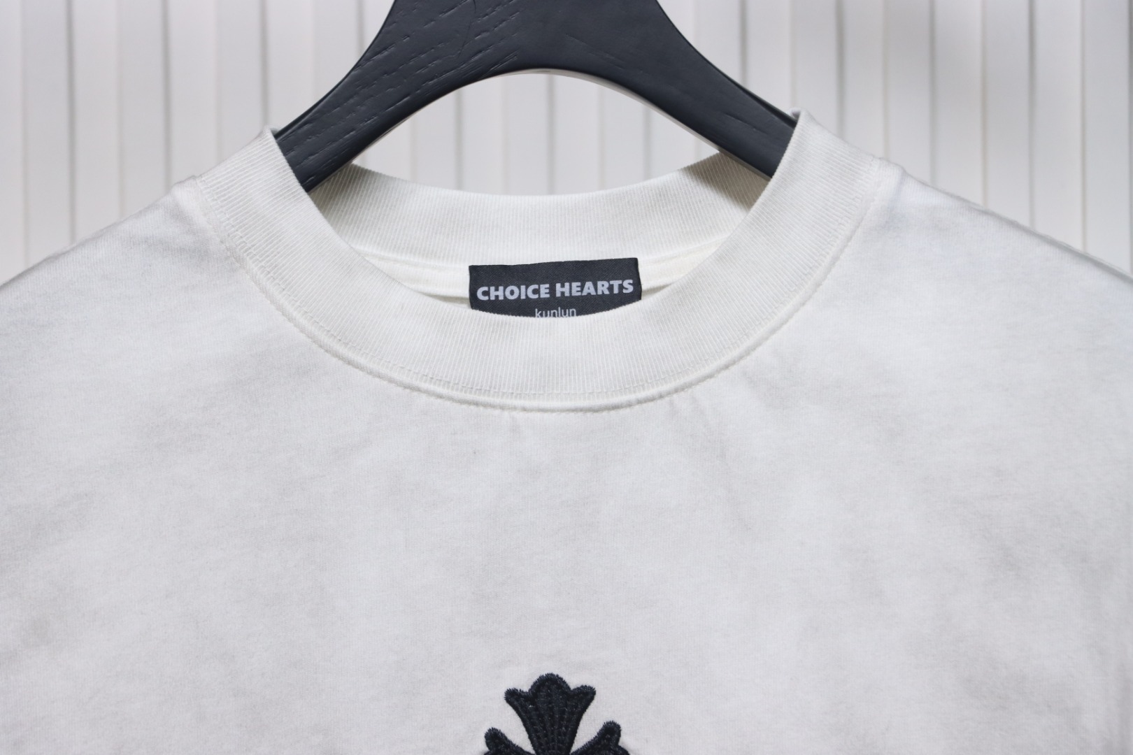 Chrome Hearts Heavy Embroidery Spray Monkey Distressed Short Sleeve White