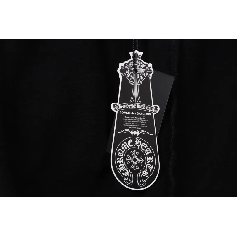 Chrome Hearts Horseshoe Distressed Sanskrit Shorts Black