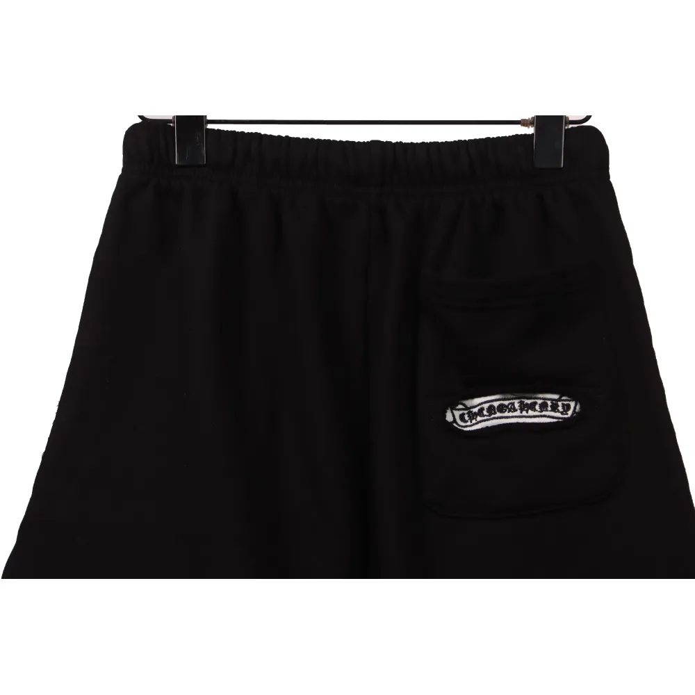 Chrome Hearts Horseshoe Distressed Sanskrit Shorts Black