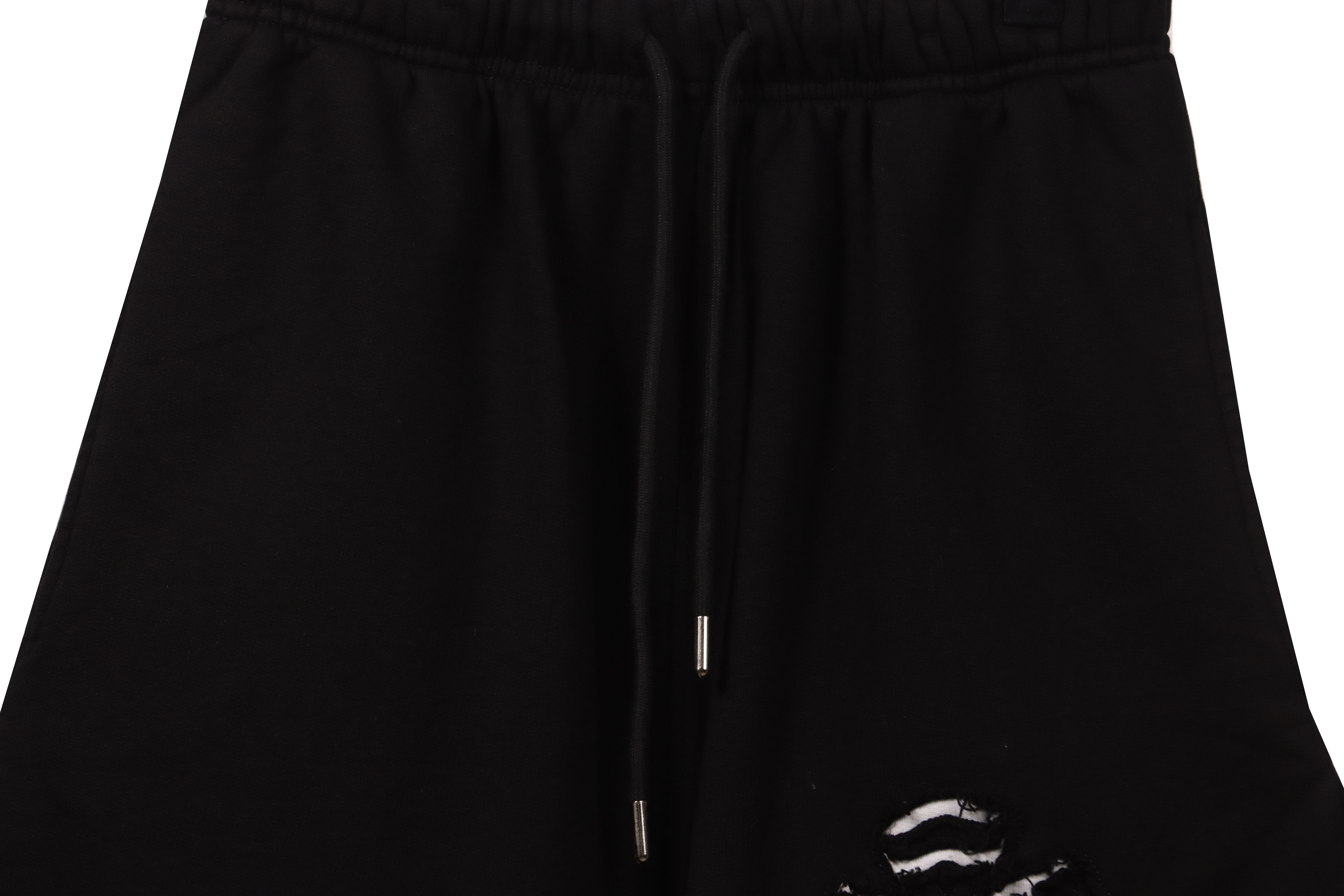 Chrome Hearts Horseshoe Distressed Sanskrit Shorts Black