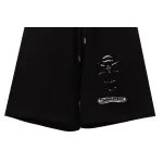 Chrome Hearts Horseshoe Distressed Sanskrit Shorts Black