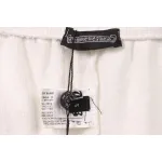 Chrome Hearts Horseshoe Distressed Sanskrit Shorts White