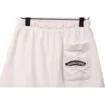 Chrome Hearts Horseshoe Distressed Sanskrit Shorts White