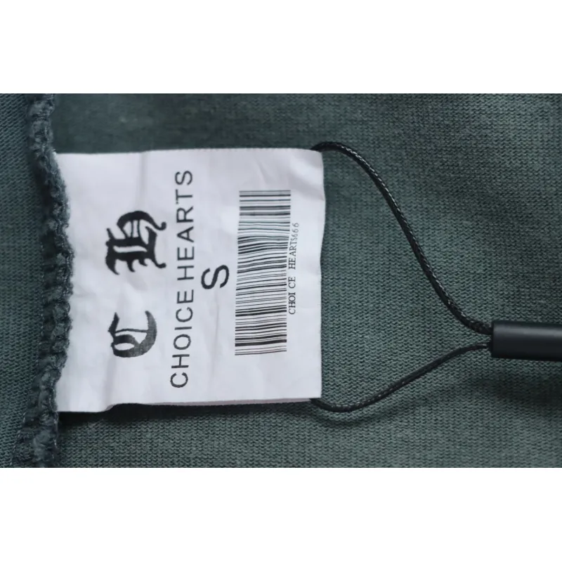 Chrome Hearts Horseshoe Logo Short Sleeve T-Shirt Grey