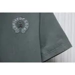 Chrome Hearts Horseshoe Logo Short Sleeve T-Shirt Grey