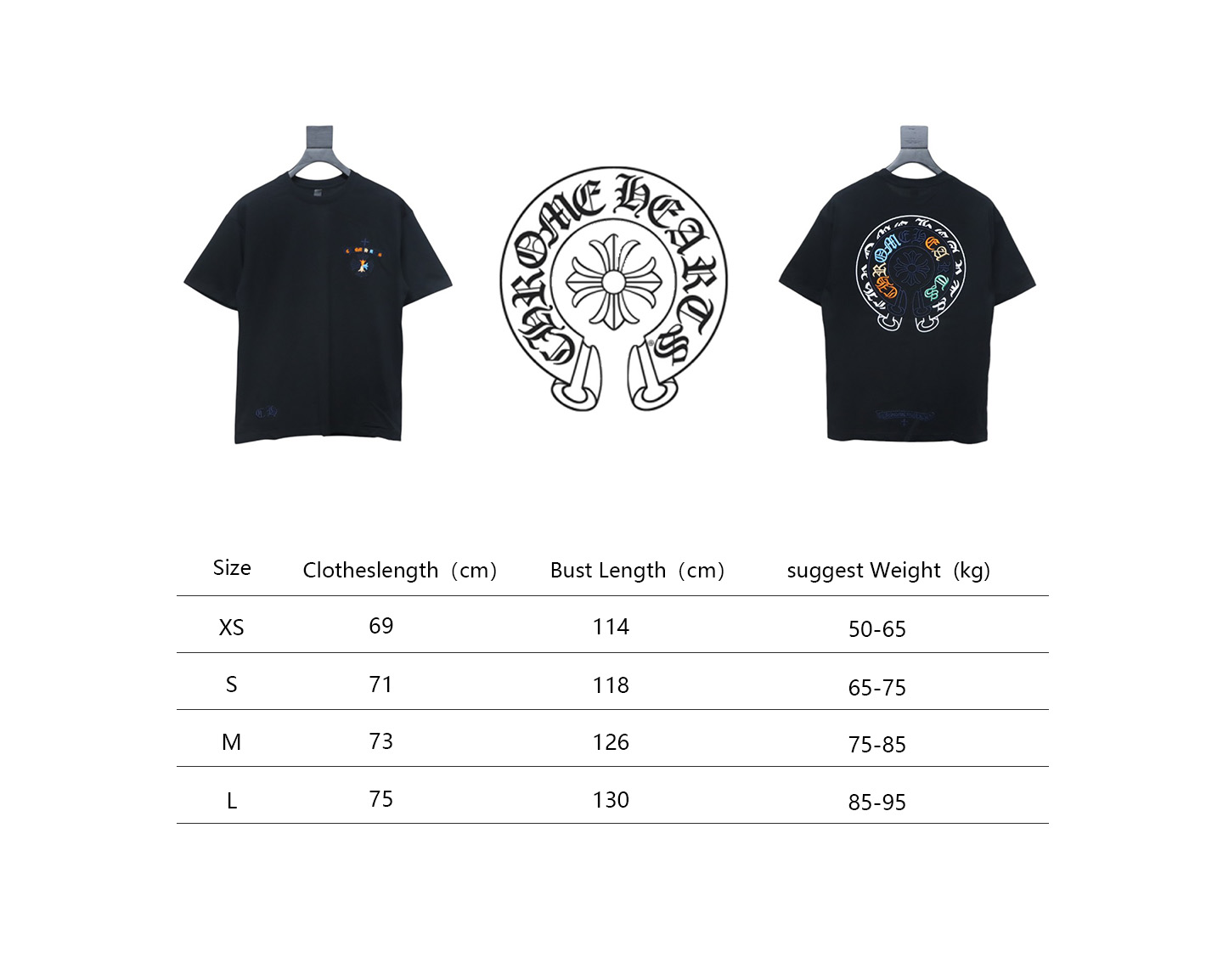 Chrome Hearts Horseshoe Printed Short Sleeve Black