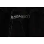 Chrome Hearts ink-splashed leather shorts with silver trim, black
