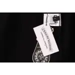 Chrome Hearts ink-splashed leather shorts with silver trim, black