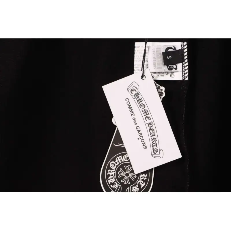 Chrome Hearts ink-splashed leather shorts with silver trim, black