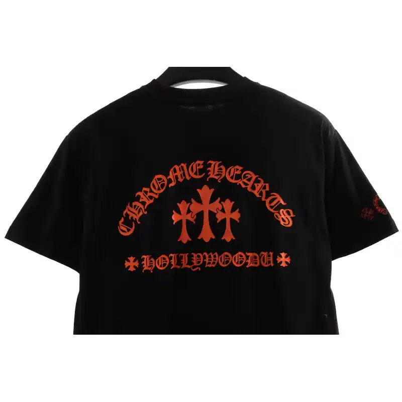 Chrome Hearts Limited Edition Cross Sanskrit Short Sleeve Black