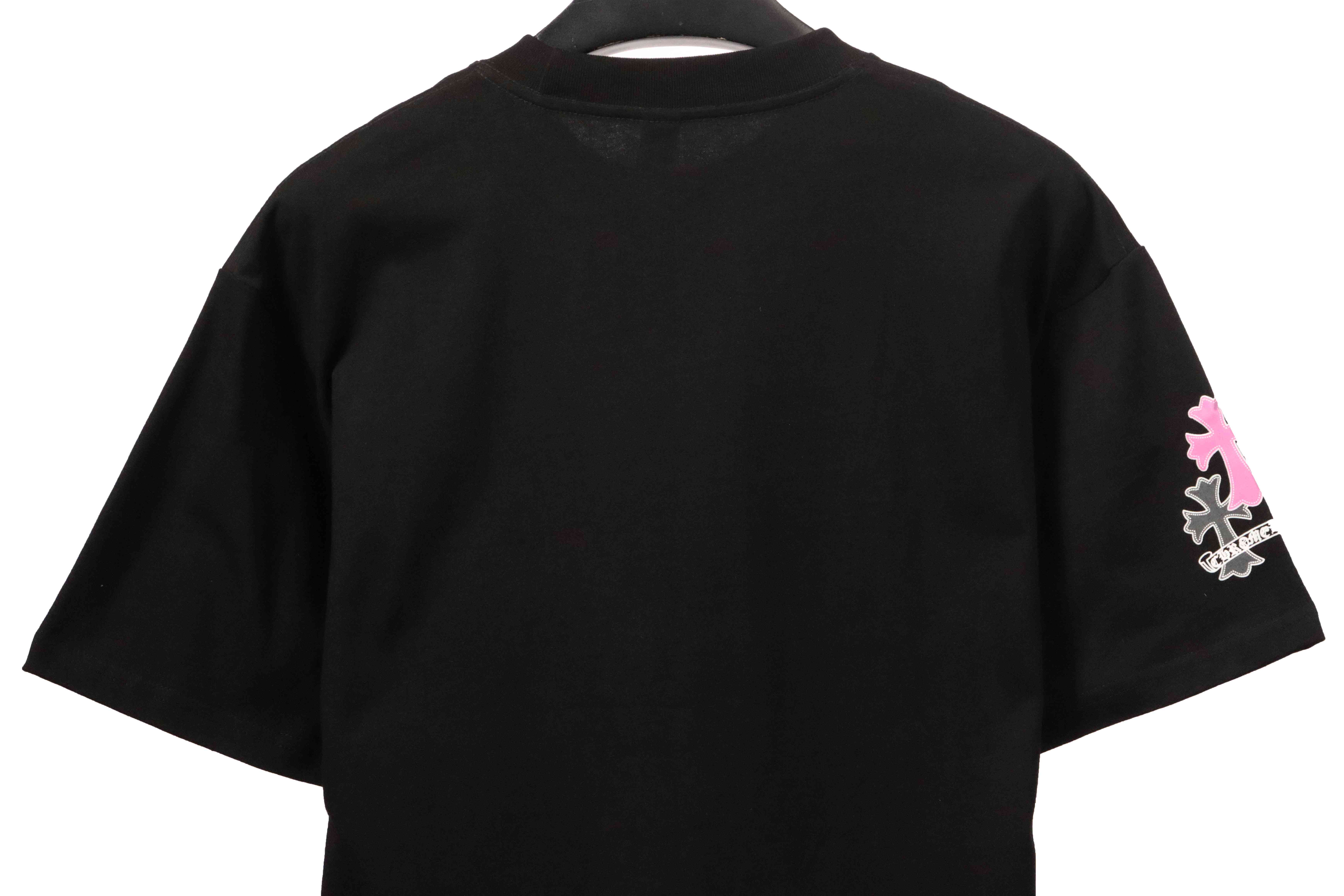 Chrome Hearts Metal Cross Leather Short Sleeve Black