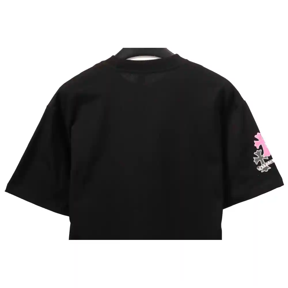 Chrome Hearts Metal Cross Leather Short Sleeve Black