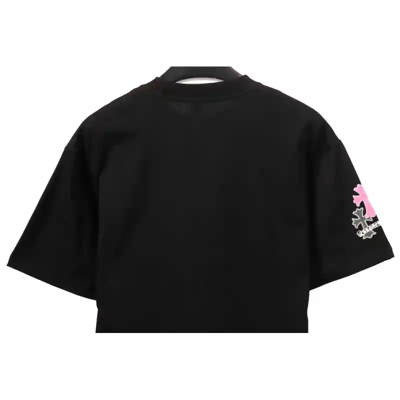 Chrome Hearts Metal Cross Leather Short Sleeve Black
