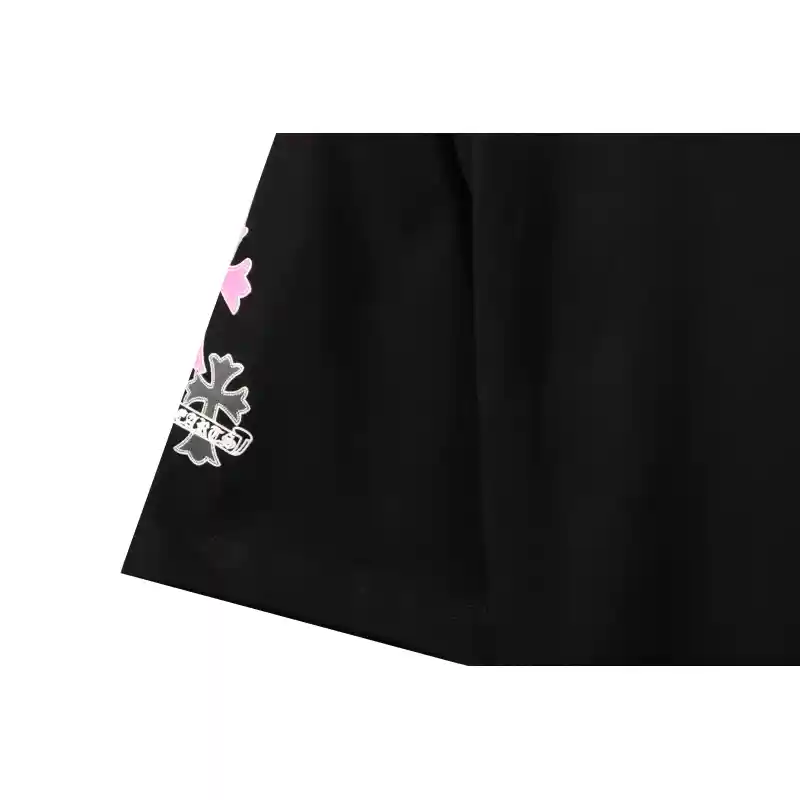 Chrome Hearts Metal Cross Leather Short Sleeve Black