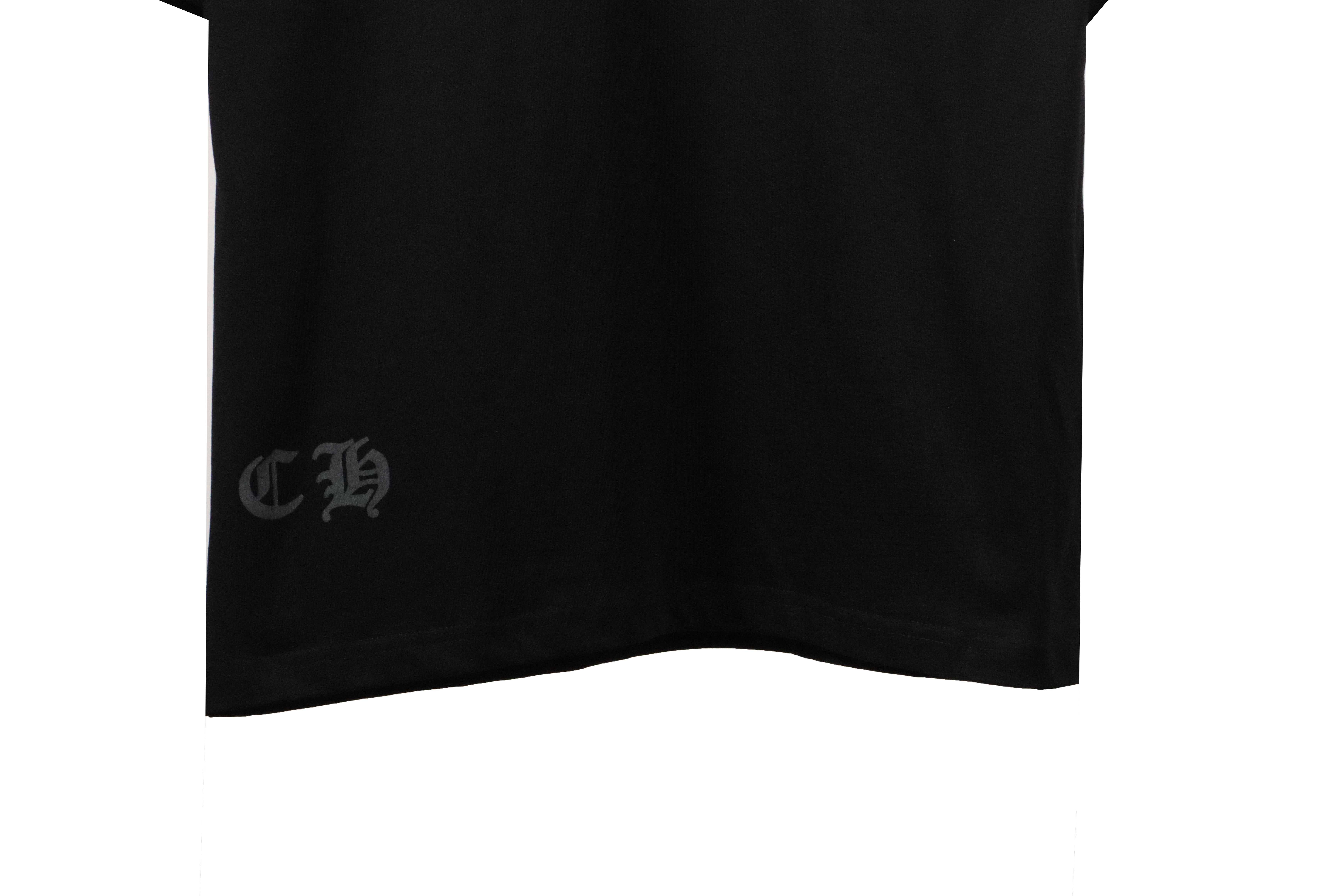 Chrome Hearts Metal Cross Leather Short Sleeve Black