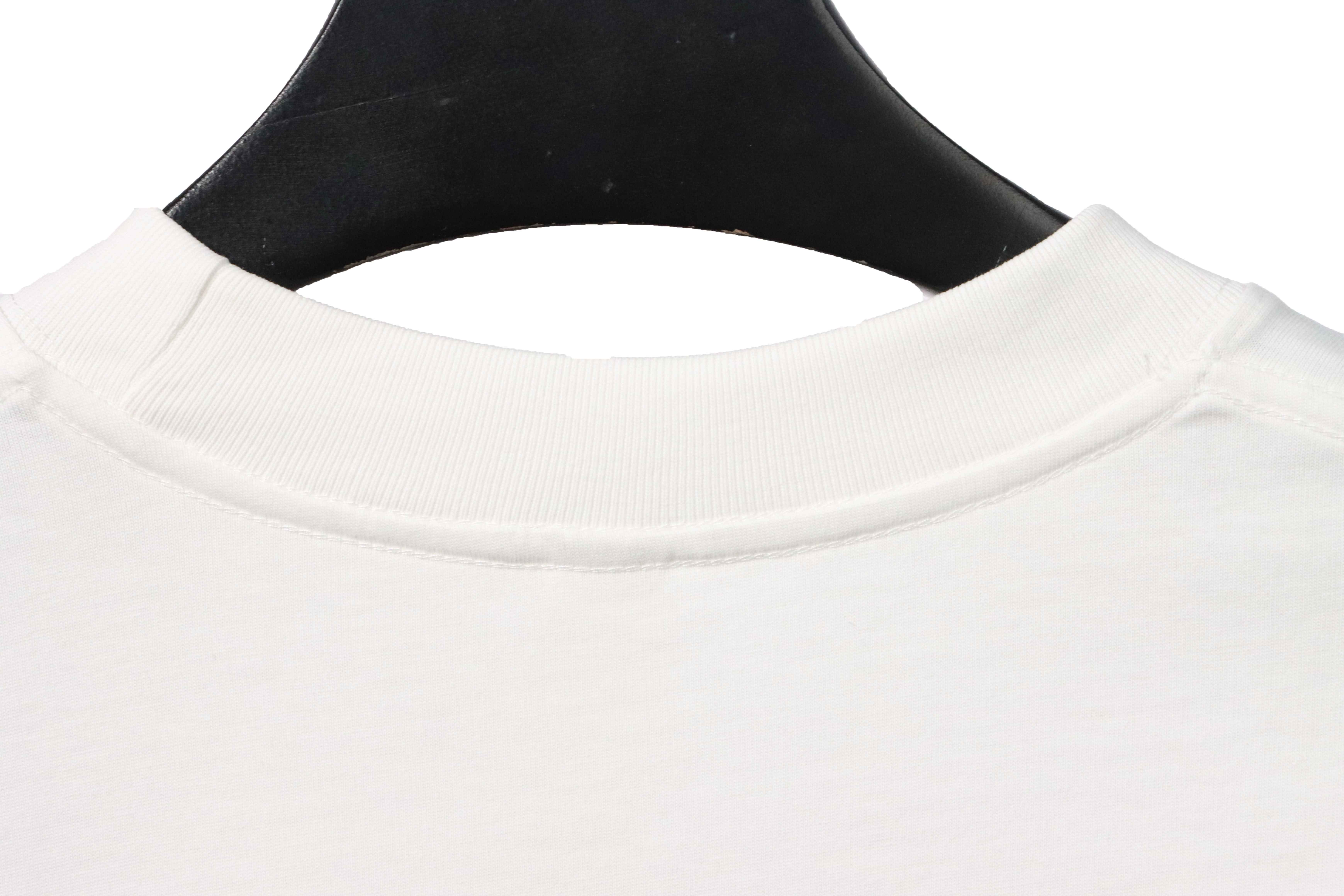 Chrome Hearts Metal Cross Leather Short Sleeve White