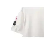 Chrome Hearts Metal Cross Leather Short Sleeve White