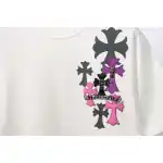 Chrome Hearts Metal Cross Leather Short Sleeve White