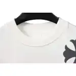 Chrome Hearts Metal Cross Leather Short Sleeve White