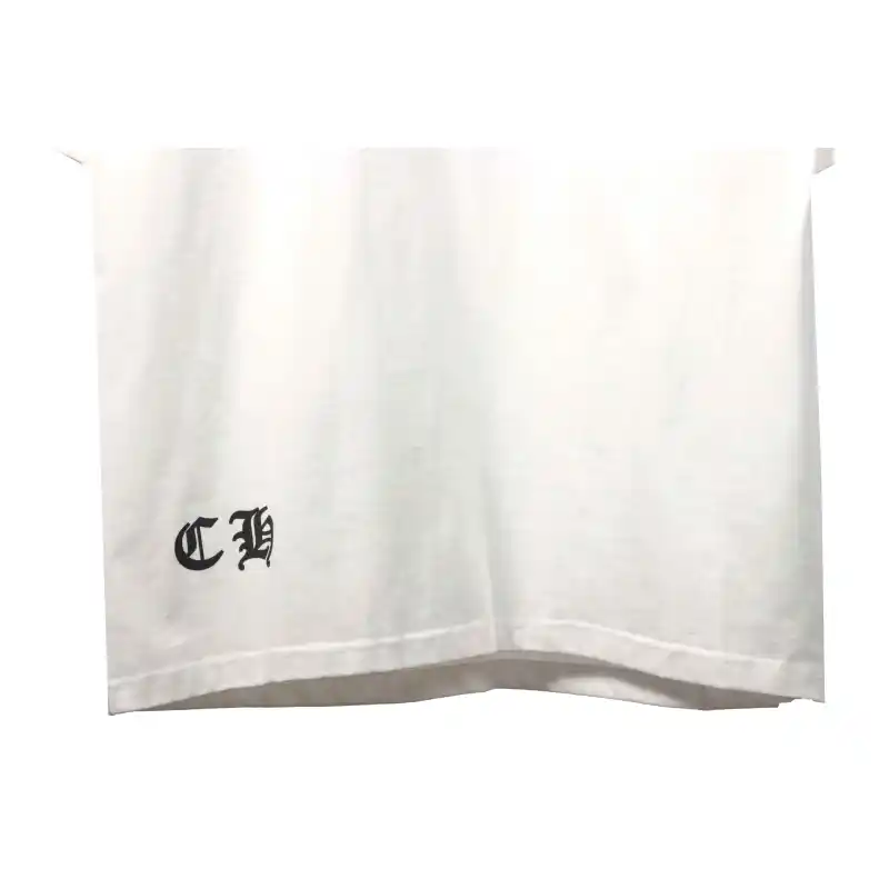 Chrome Hearts Metal Cross Leather Short Sleeve White