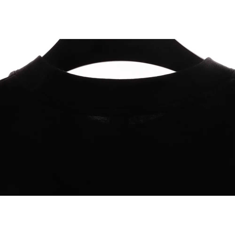 Chrome Hearts neckline Sanskrit horseshoe print short sleeves Black