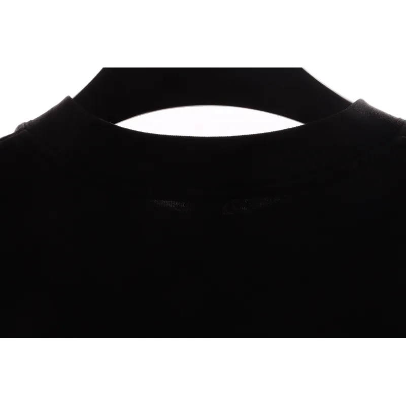 Chrome Hearts neckline Sanskrit horseshoe print short sleeves Black