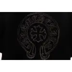 Chrome Hearts neckline Sanskrit horseshoe print short sleeves Black