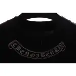 Chrome Hearts neckline Sanskrit horseshoe print short sleeves Black