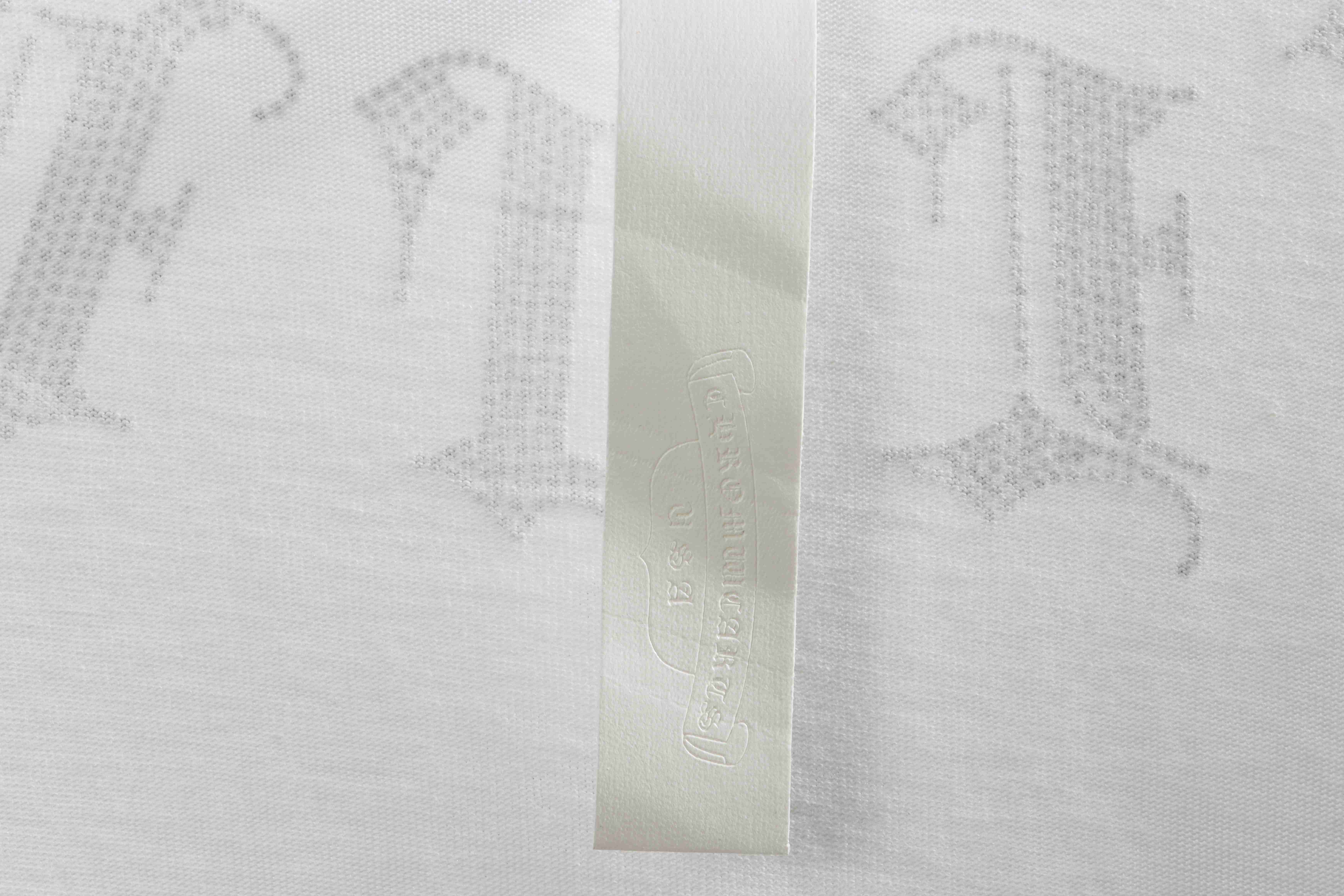 Chrome Hearts Neckline Sanskrit Hot Diamond Short Sleeve White