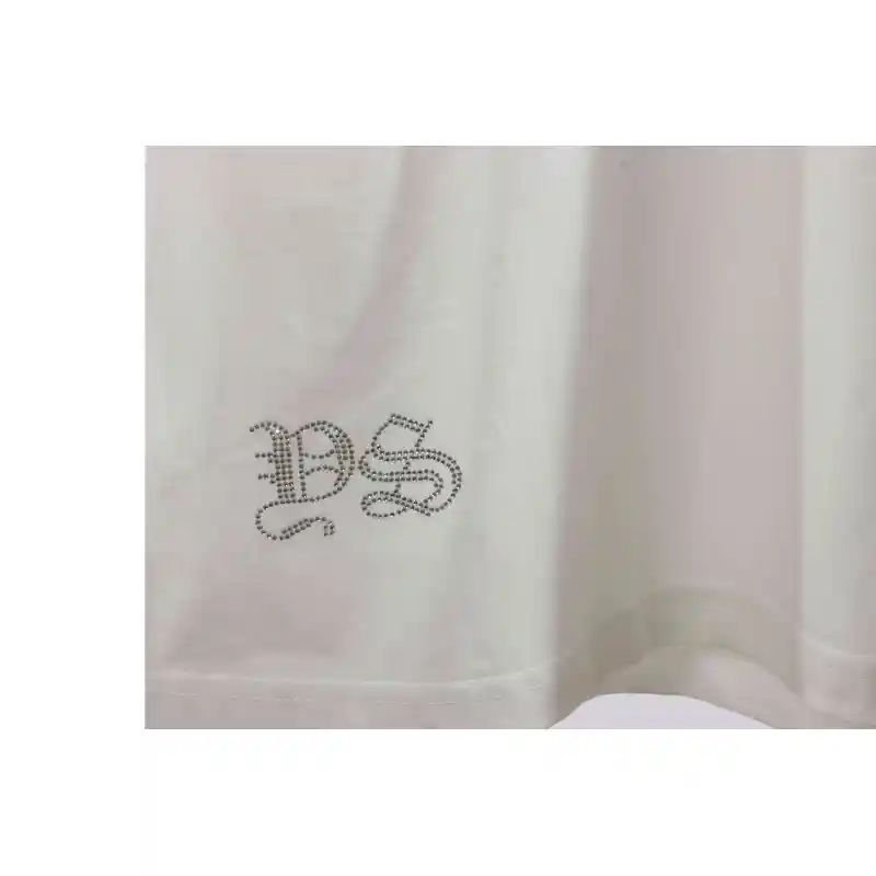 Chrome Hearts Neckline Sanskrit Hot Diamond Short Sleeve White
