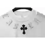 Chrome Hearts Neckline Sanskrit Hot Diamond Short Sleeve White