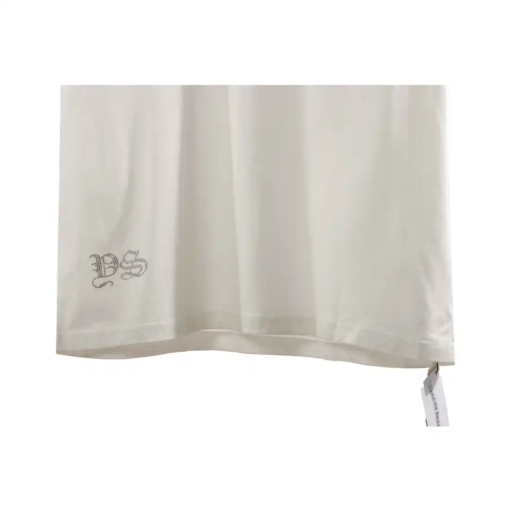 Chrome Hearts Neckline Sanskrit Hot Diamond Short Sleeve White