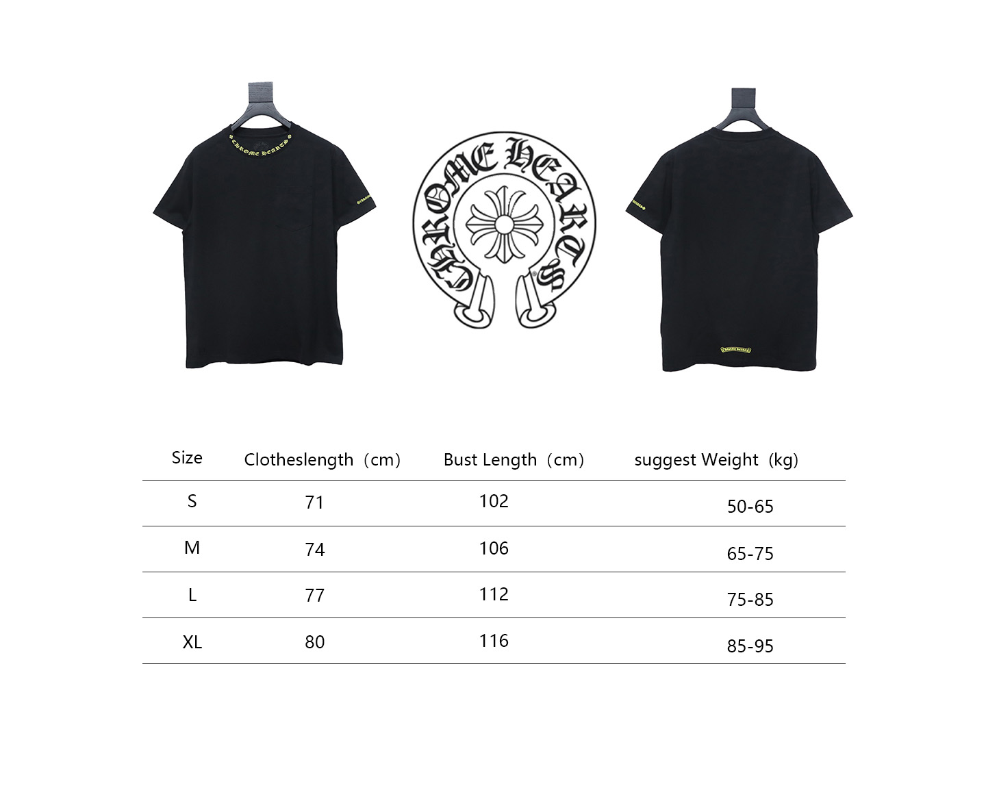 Chrome Hearts Neckline Sanskrit Print Short Sleeve Black