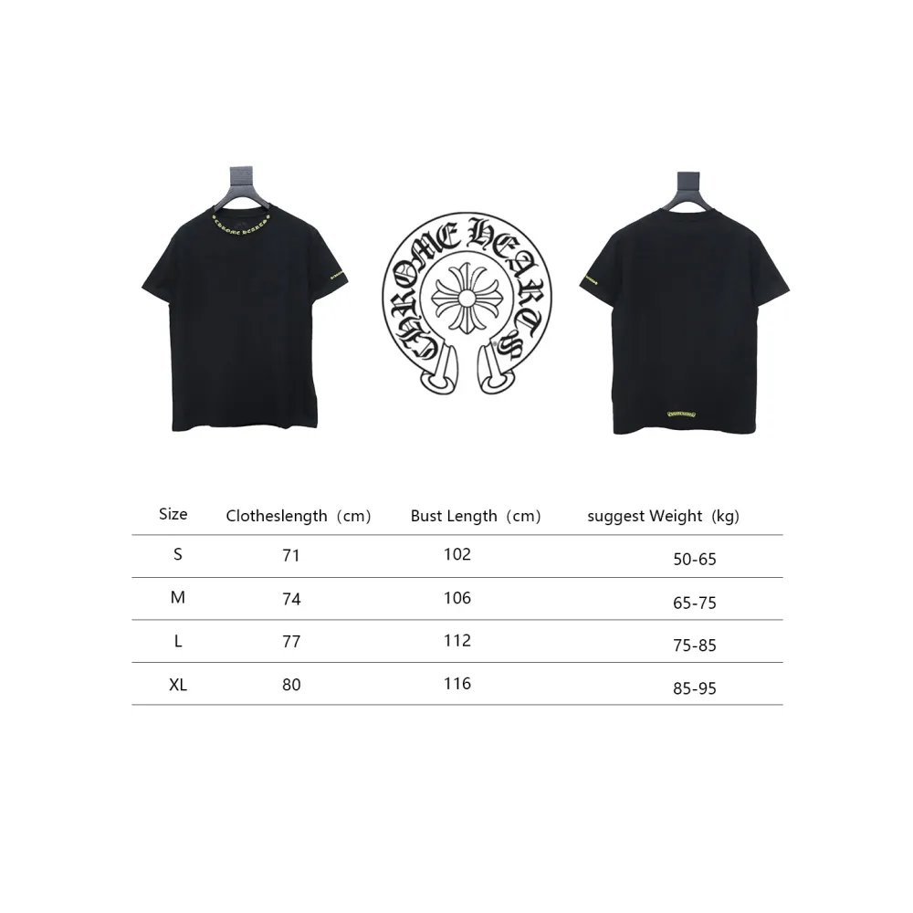 Chrome Hearts Neckline Sanskrit Print Short Sleeve Black