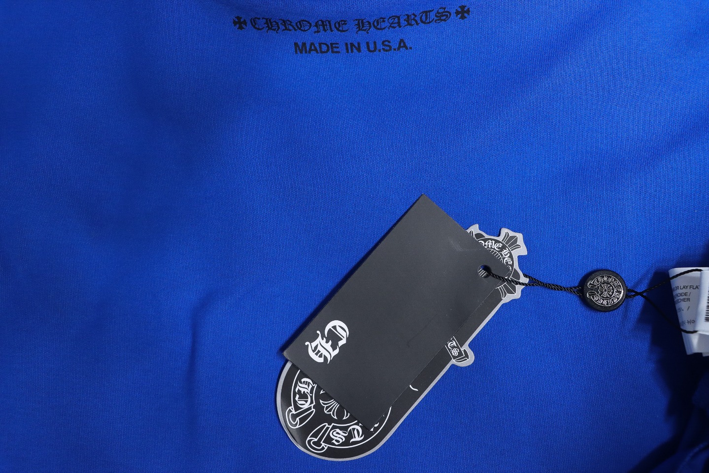 Chrome Hearts New Chrome Hearts Scroll Banner Dopamine Color Pocket T-shirt Blue CH2024