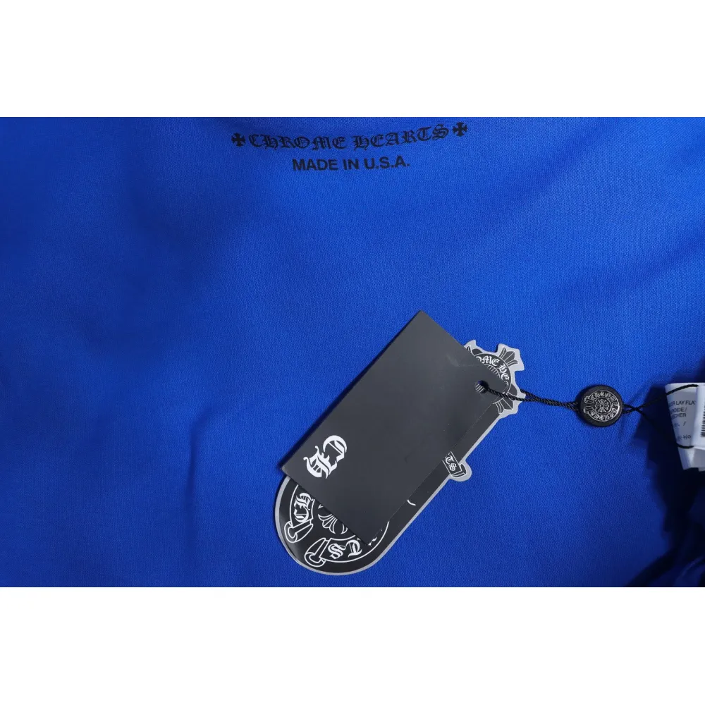 Chrome Hearts New Chrome Hearts Scroll Banner Dopamine Color Pocket T-shirt Blue CH2024