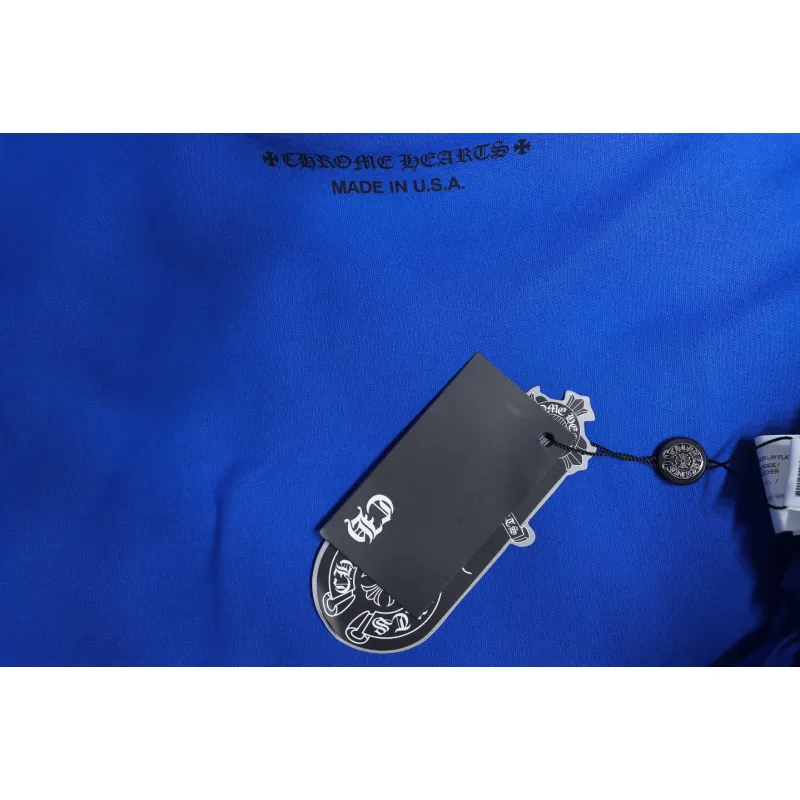 Chrome Hearts New Chrome Hearts Scroll Banner Dopamine Color Pocket T-shirt Blue CH2024