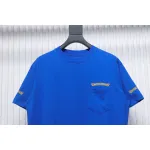 Chrome Hearts New Chrome Hearts Scroll Banner Dopamine Color Pocket T-shirt Blue CH2024