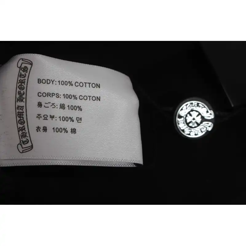 Chrome Hearts Pink Leather Horseshoe Short Sleeve Black