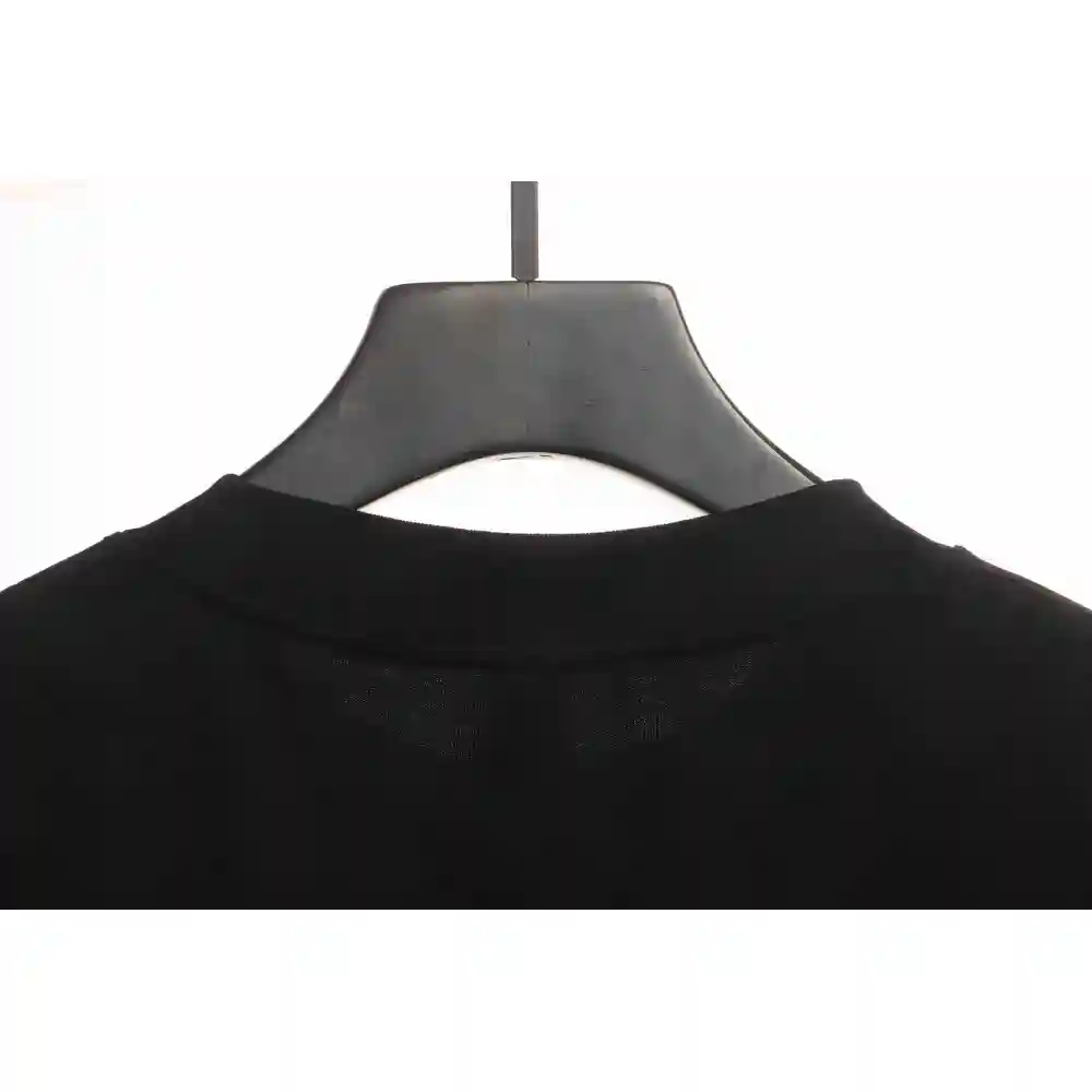 Chrome Hearts Pink Leather Horseshoe Short Sleeve Black