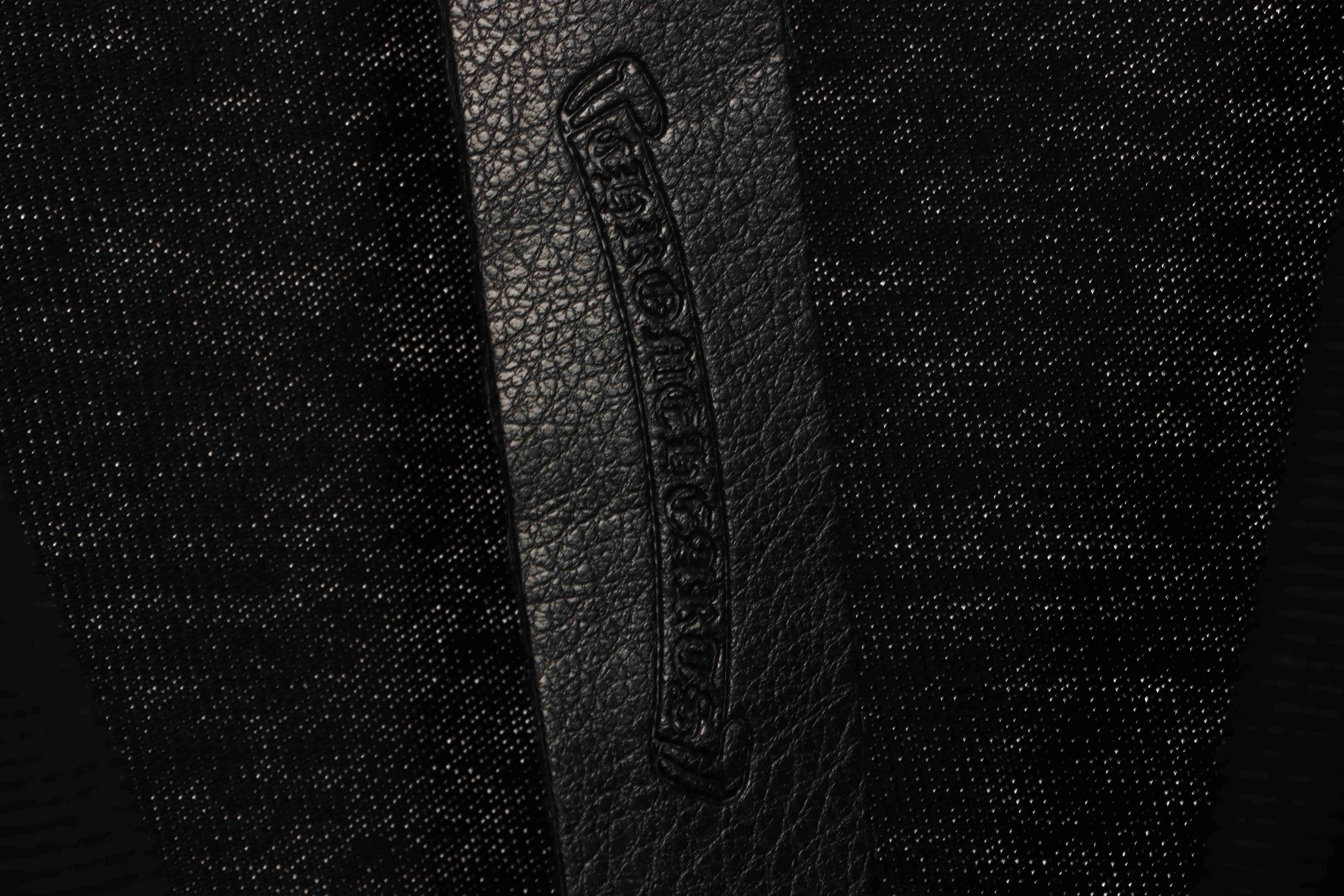 Chrome Hearts Pink Leather Horseshoe Short Sleeve Black