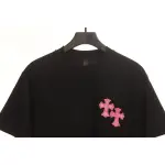 Chrome Hearts Pink Leather Horseshoe Short Sleeve Black
