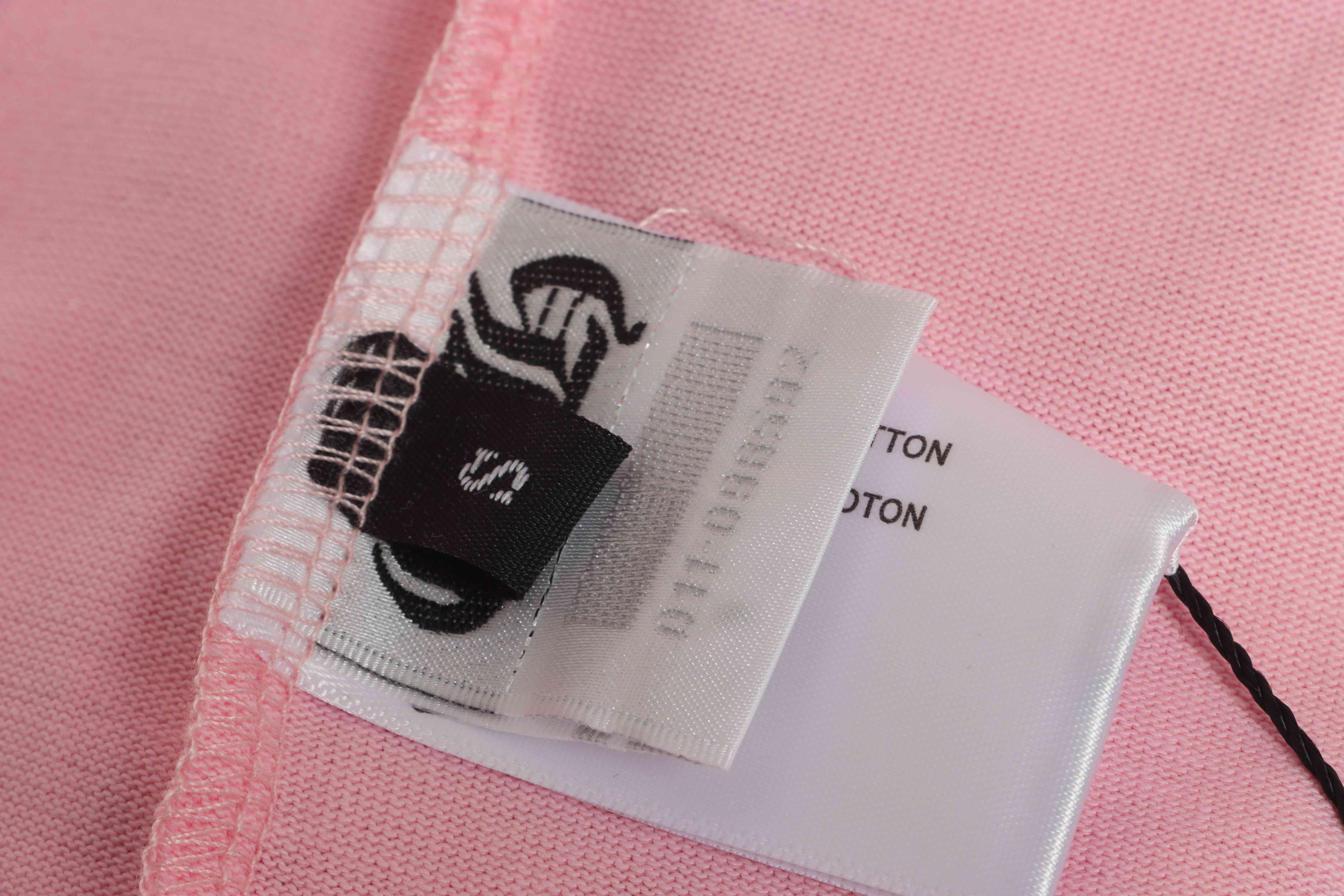 Chrome Hearts Pink Leather Horseshoe Short Sleeve Pink