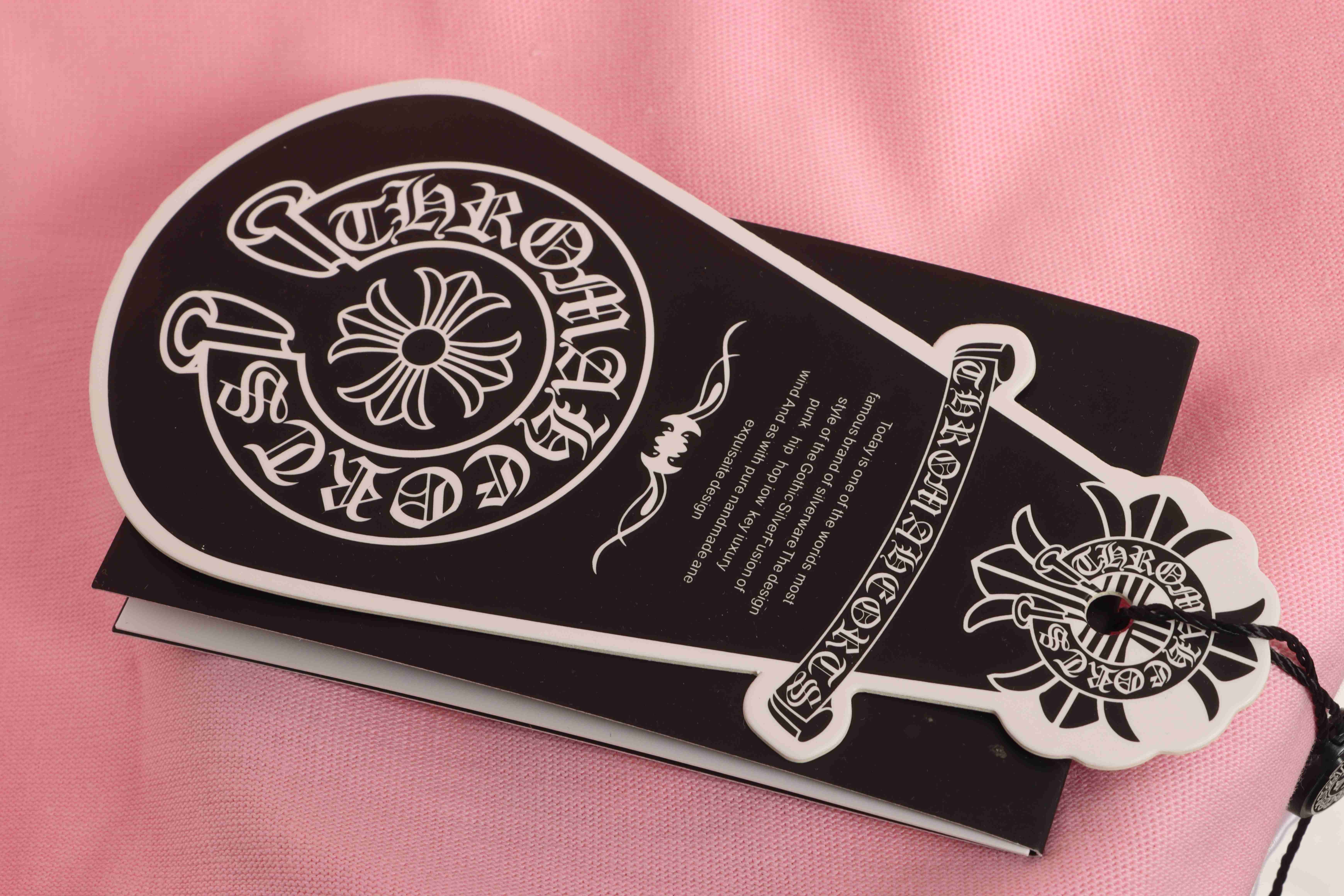 Chrome Hearts Pink Leather Horseshoe Short Sleeve Pink