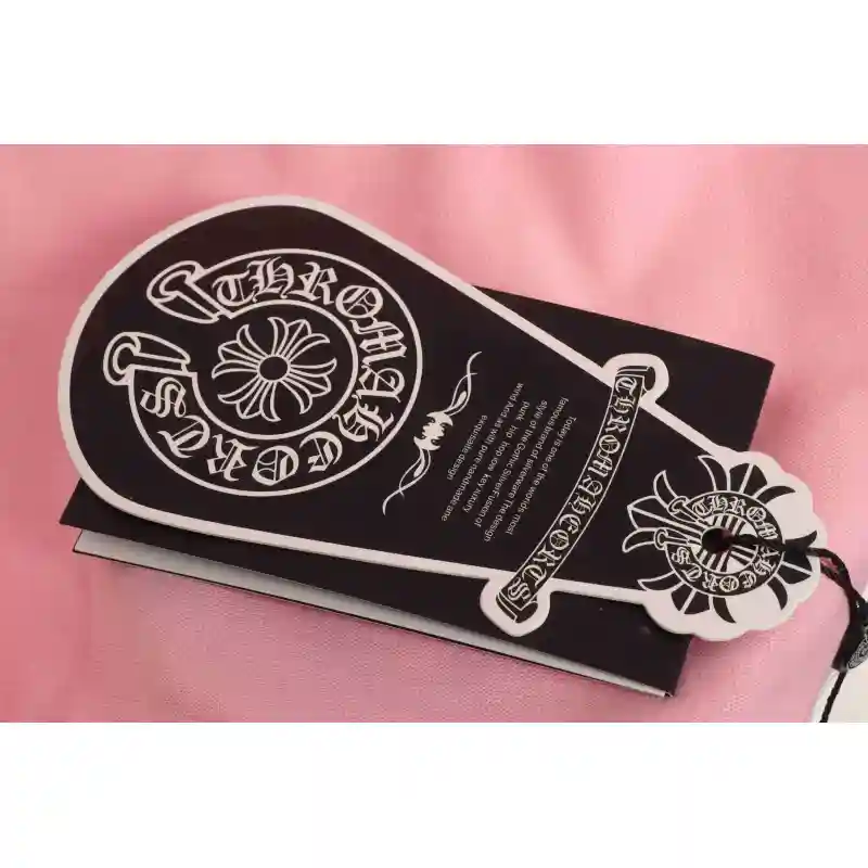 Chrome Hearts Pink Leather Horseshoe Short Sleeve Pink
