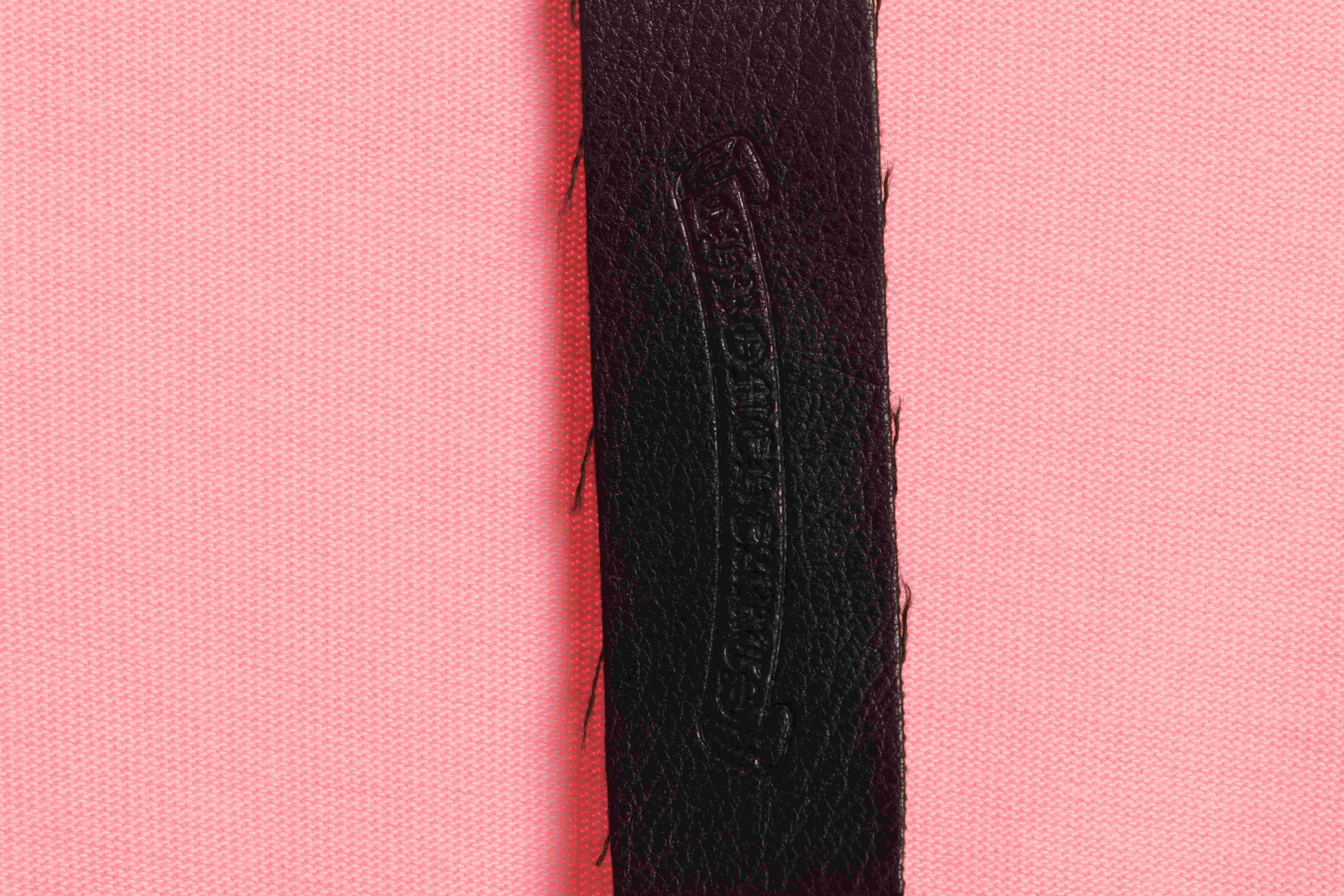 Chrome Hearts Pink Leather Horseshoe Short Sleeve Pink