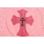 Chrome Hearts Pink Leather Horseshoe Short Sleeve Pink