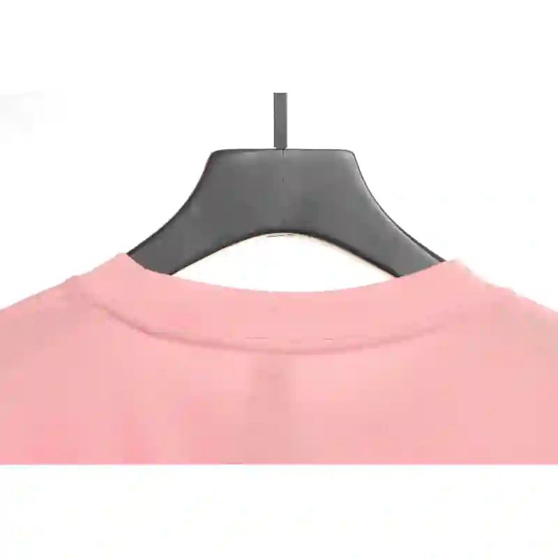 Chrome Hearts Pink Leather Horseshoe Short Sleeve Pink