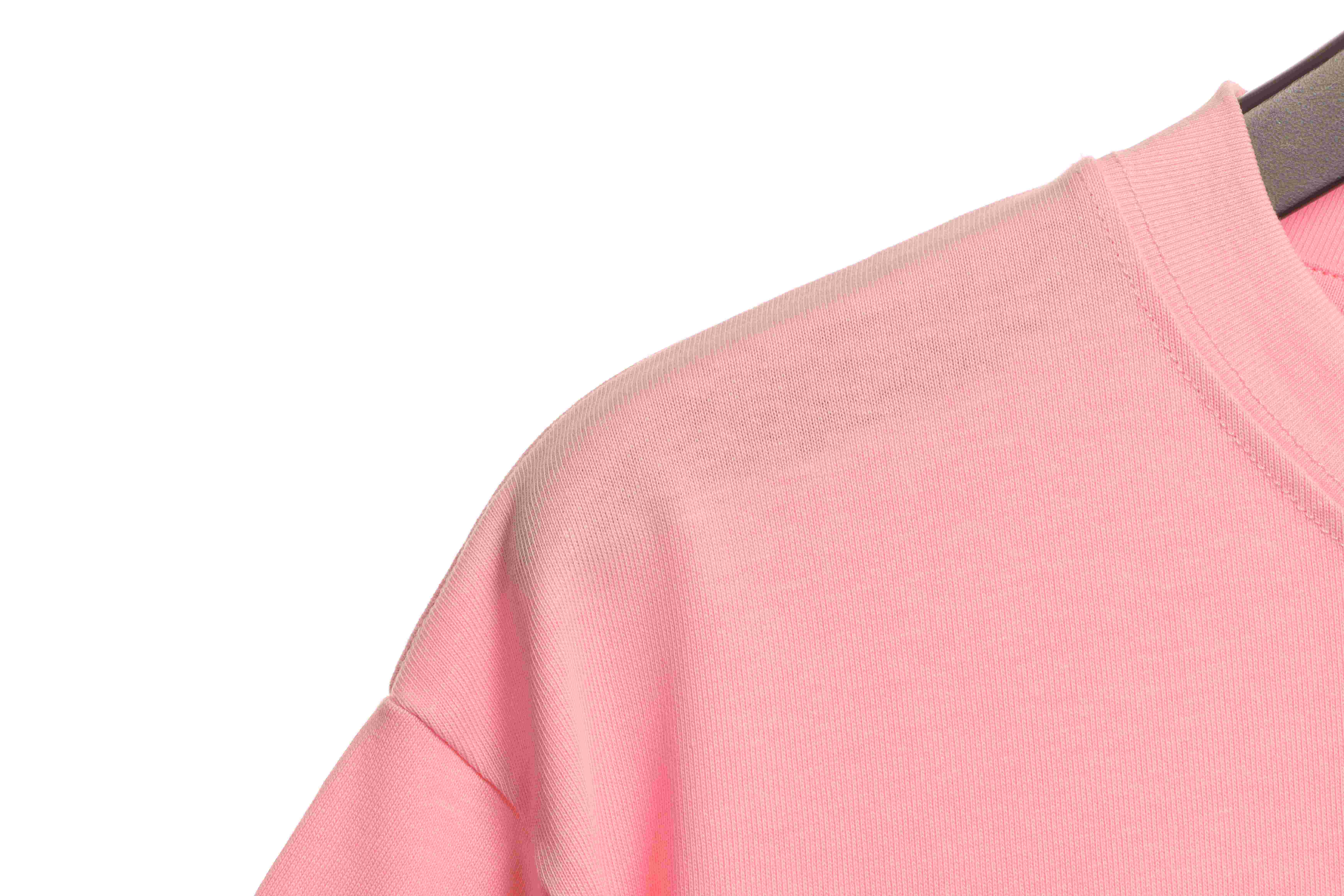 Chrome Hearts Pink Leather Horseshoe Short Sleeve Pink